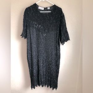 Vintage Hand Beaded Party Dress 80’s / 70’s - image 1